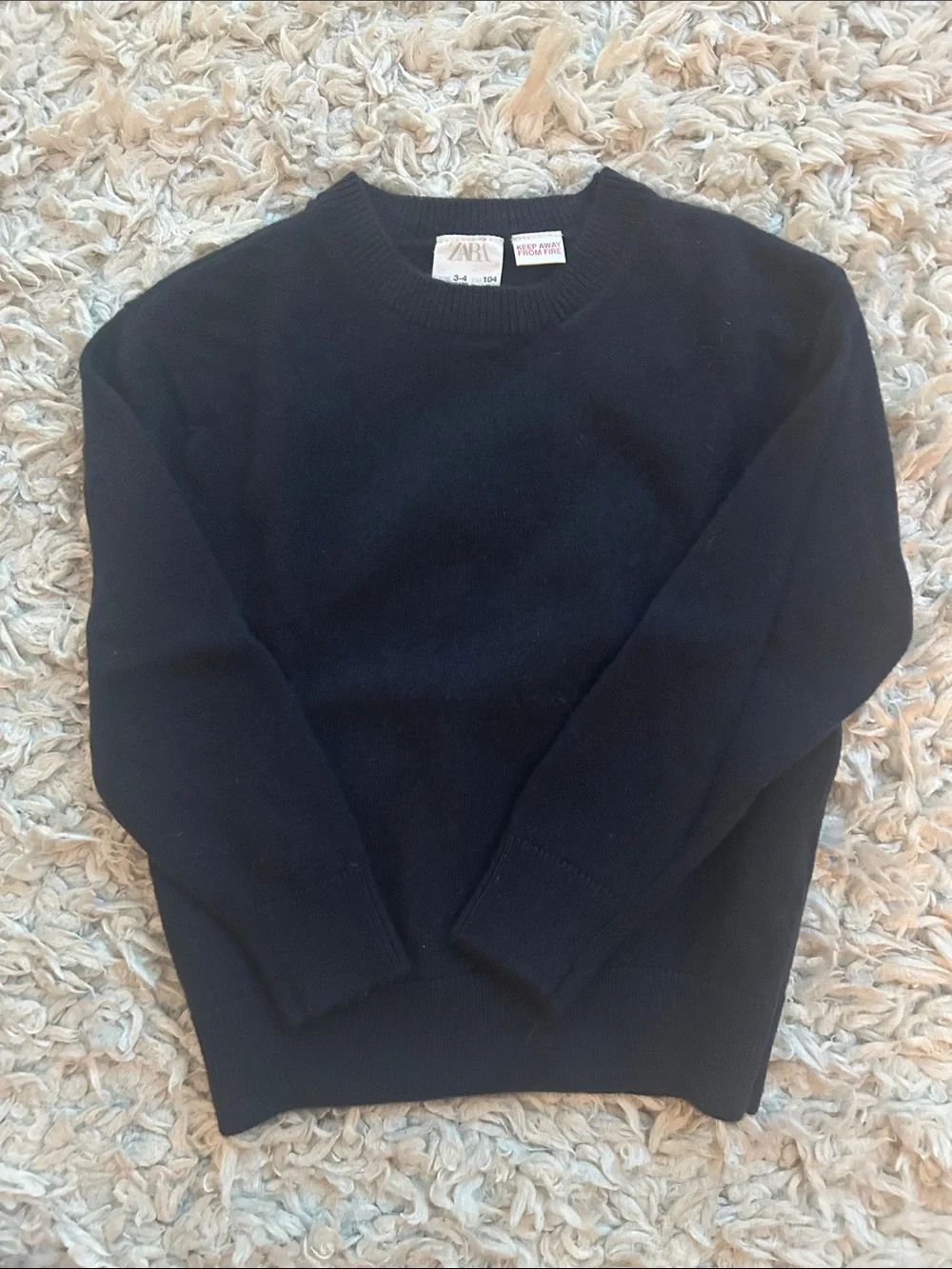 Zara Boy’s Blue Cashmere Crewneck Sweater